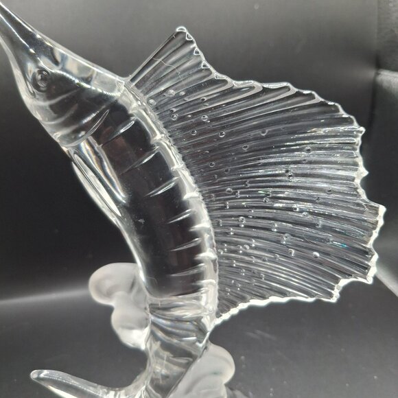 Lenox Fine Crystal Swordfish Water Dance Sculputre Germany Retired 8.5” - Picture 5 of 6
